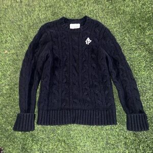 Abercrombie & Fitch Navy Cable Knit Sweater